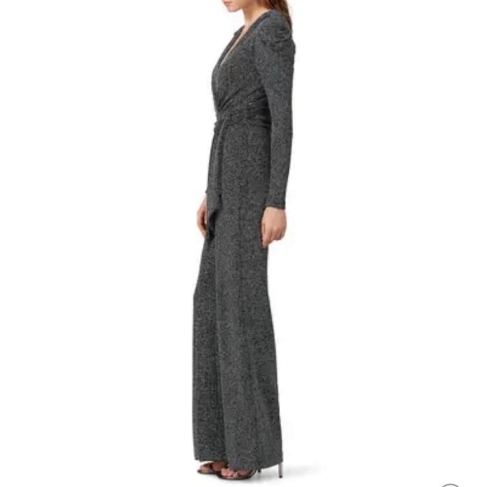 Jonathan Simkhai Black Glitter Jumpsuit grey 6 - Picture 3 of 13